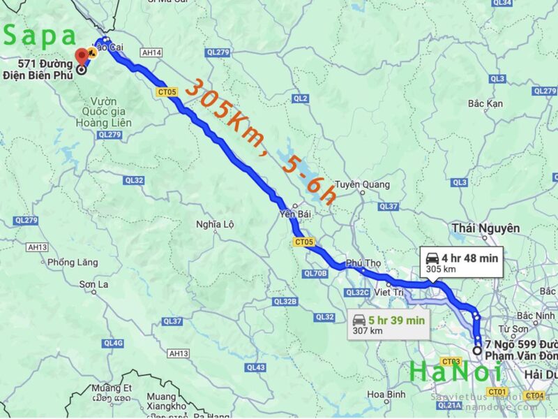 Hanoi-to-Sapa-map