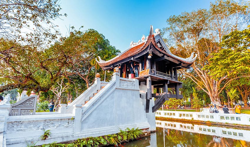 The One Pillar Pagoda is one of Vietnam's most iconic religious sites.